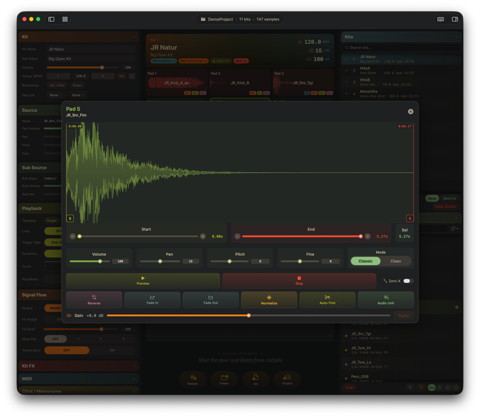 SPD-SX Editor — sample editor with waveform